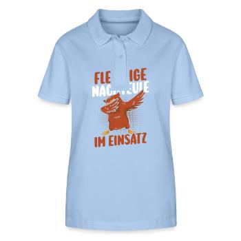 Fleißige Nachteule Nachtschicht - Stanley/Stella Frauen Bio-Poloshirt ELLISER - sky Blue - Vorne - Luana (180cm)