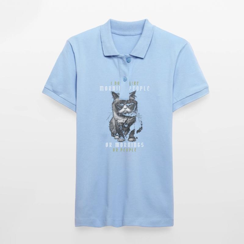 Ich mag keine Morgenmenschen oder Morgenmenschen oder Menschen Stanley/Stella Frauen Bio-Poloshirt ELLISER