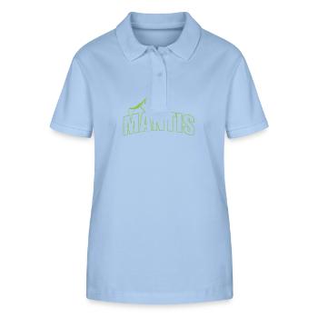 Mantis Insekt auf der Schrift - Stanley/Stella Frauen Bio-Poloshirt ELLISER - sky Blue - Vorne - Luana (180cm)