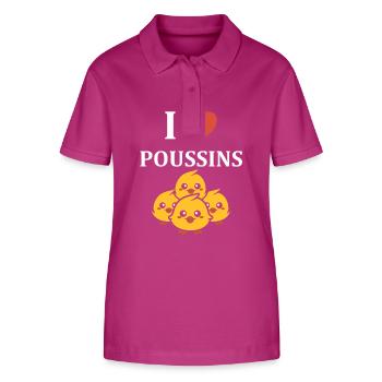 Humour bébé poussin - Polo bio ELLISER Stanley/Stella Femme - mauve orchidée - Devant - Luana (180cm)