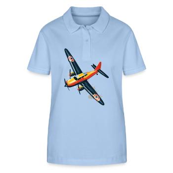 Model Airplane Pilot Airplane Hobby Airplane Design - Stanley/Stella Women’s Organic Polo Shirt ELLISER - sky blue - Front - Luana (180cm)