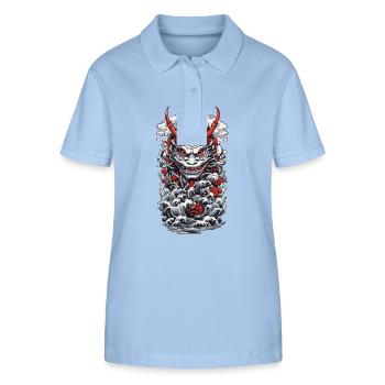 Seeungeheuer Aesthetic Yokai Japanischer Oni - Stanley/Stella Frauen Bio-Poloshirt ELLISER - sky Blue - Vorne - Luana (180cm)