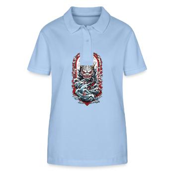 Seeungeheuer Ästhetik Yokai Japanischer Dämon - Stanley/Stella Frauen Bio-Poloshirt ELLISER - sky Blue - Vorne - Luana (180cm)
