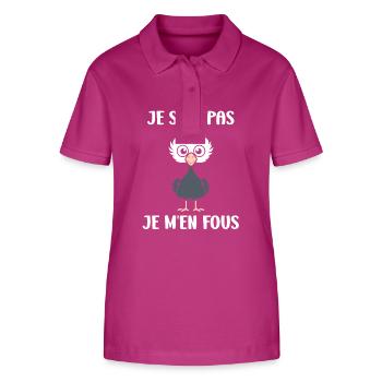 Citation autruche - Polo bio ELLISER Stanley/Stella Femme - mauve orchidée - Devant - Luana (180cm)