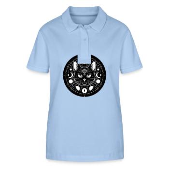 Easter Ostara Eostre Pagan Spring Hare - Stanley/Stella Women’s Organic Polo Shirt ELLISER - sky blue - Front - Luana (180cm)