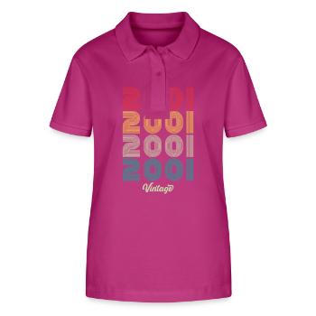 23 Years Old Vintage 2001 Limited Edition 23rd - Stanley/Stella Women’s Organic Polo Shirt ELLISER - orchid Flower - Front - Luana (180cm)