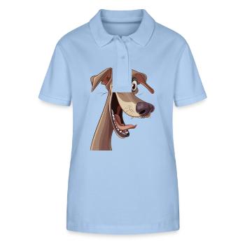 Chart Polski | Polish greyhound | Cartoon Artwork - Stanley/Stella Women’s Organic Polo Shirt ELLISER - sky blue - Front - Luana (180cm)