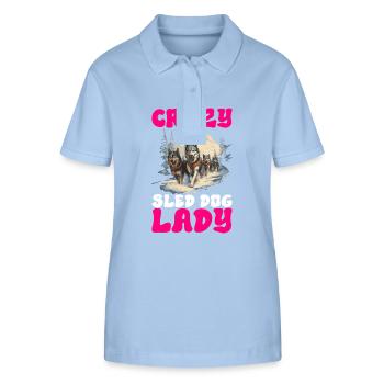 Sledding Sled dogs - Stanley/Stella Women’s Organic Polo Shirt ELLISER - sky blue - Front - Luana (180cm)