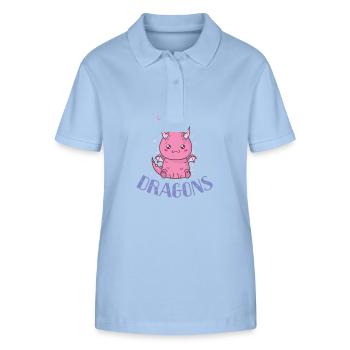 Love Dragons Mythical Dragon - Stanley/Stella Women’s Organic Polo Shirt ELLISER - sky blue - Front - Luana (180cm)