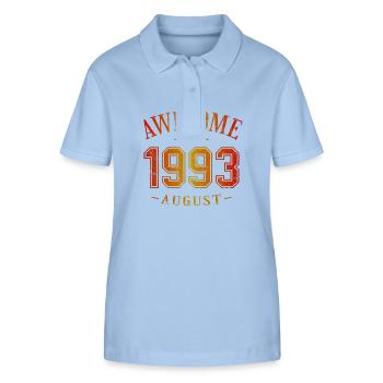 August 1993 - Birthday in August Awesome - Stanley/Stella Women’s Organic Polo Shirt ELLISER - sky blue - Front - Luana (180cm)