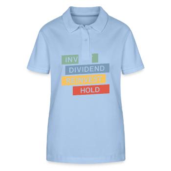 Lustige finanzielle Unabhängigkeit von Dividendeninvestoren - Stanley/Stella Frauen Bio-Poloshirt ELLISER - sky Blue - Vorne - Luana (180cm)