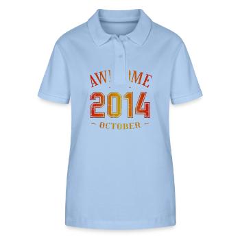 October 2014 - Birthday in October Awesome - Stanley/Stella Women’s Organic Polo Shirt ELLISER - sky blue - Front - Luana (180cm)