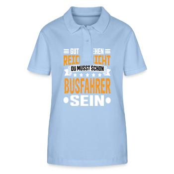 Bus Driver Bus Best Bus Driver Bus Driver Saying - Stanley/Stella Women’s Organic Polo Shirt ELLISER - sky blue - Front - Luana (180cm)
