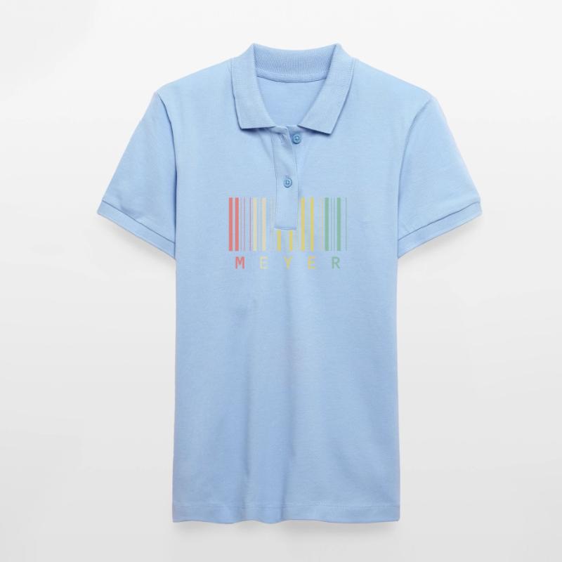 Nom de famille Meyer Code à barres Code à barres Cadeau Polo bio ELLISER Stanley/Stella Femme