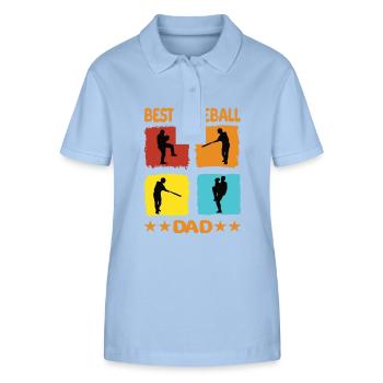 Best Baseball Dad - Stanley/Stella Women’s Organic Polo Shirt ELLISER - sky blue - Front - Luana (180cm)