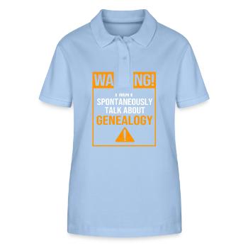 Family tree genealogy - Stanley/Stella Women’s Organic Polo Shirt ELLISER - sky blue - Front - Luana (180cm)