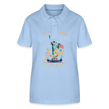 J’adore le drapeau américain de la - Polo bio ELLISER Stanley/Stella Femme - bleu ciel - Devant - Luana (180cm)