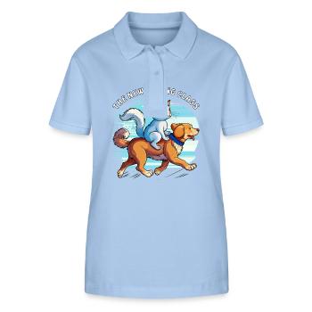 HUND KATZE THE NEW RACING CLASS - Stanley/Stella Frauen Bio-Poloshirt ELLISER - sky Blue - Vorne - Luana (180cm)