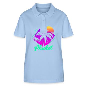 Thailand Thai Sprache Phuket - Stanley/Stella Frauen Bio-Poloshirt ELLISER - sky Blue - Vorne - Luana (180cm)