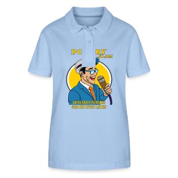 POETRY SLAM THOUGHTS FORM STORIES - Stanley/Stella Women’s Organic Polo Shirt ELLISER - sky blue - Front - Luana (180cm)