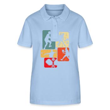 Pickleball Hommes Enfants Garçons - Polo bio ELLISER Stanley/Stella Femme - bleu ciel - Devant - Luana (180cm)