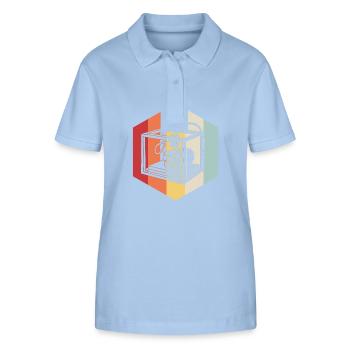 3D Printing - Stanley/Stella Women’s Organic Polo Shirt ELLISER - sky blue - Front - Luana (180cm)