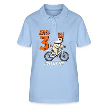 LA MOTO DE CHAT DOIT CONTINUER ZACK TROIS - Polo bio ELLISER Stanley/Stella Femme - bleu ciel - Devant - Luana (180cm)