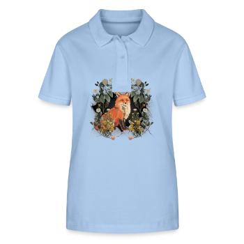 Fuchs Kind Kinder Waldbewohner Waldtiere Füchsin - Stanley/Stella Frauen Bio-Poloshirt ELLISER - sky Blue - Vorne - Luana (180cm)