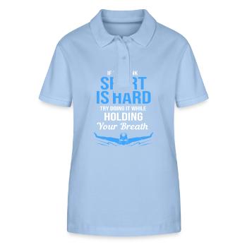 Swimming Swimmers Swimming Pool Swimming Instructors - Stanley/Stella Women’s Organic Polo Shirt ELLISER - sky blue - Front - Luana (180cm)