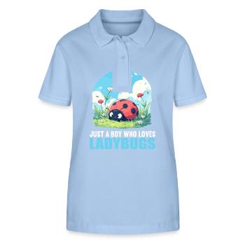 Ladybug Marienkäfer - Stanley/Stella Women’s Organic Polo Shirt ELLISER - sky blue - Front - Luana (180cm)