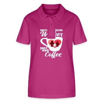 Travailleur social instantané Café simple - Polo bio ELLISER Stanley/Stella Femme - mauve orchidée - Devant - Luana (180cm)