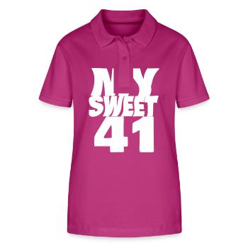 Geburtstag 41 - Stanley/Stella Frauen Bio-Poloshirt ELLISER - Orchidee - Vorne - Luana (180cm)