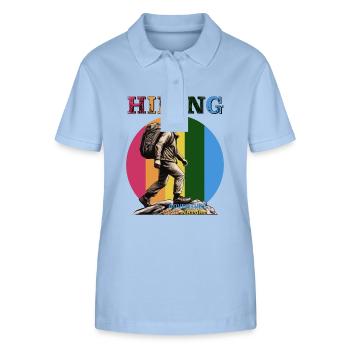BERGSTEIGER HIKING - Stanley/Stella Frauen Bio-Poloshirt ELLISER - sky Blue - Vorne - Luana (180cm)