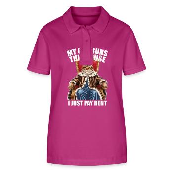 My Cat Runs This House I Just Pay Rent Cat Lover - Stanley/Stella Women’s Organic Polo Shirt ELLISER - orchid Flower - Front - Luana (180cm)