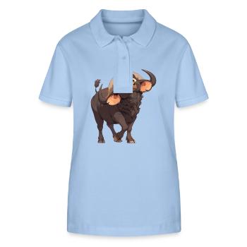Buffalos Buffalo Büffel - Stanley/Stella Women’s Organic Polo Shirt ELLISER - sky blue - Front - Luana (180cm)