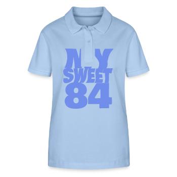 Süß 84 - Stanley/Stella Frauen Bio-Poloshirt ELLISER - sky Blue - Vorne - Luana (180cm)