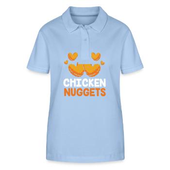 chicken nuggets - Stanley/Stella Women’s Organic Polo Shirt ELLISER - sky blue - Front - Luana (180cm)
