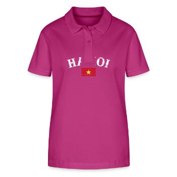 Hanoi Vietnam Vintage Vietnamesische Flagge - Stanley/Stella Frauen Bio-Poloshirt ELLISER - Orchidee - Vorne - Luana (180cm)