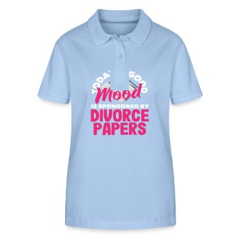 La Bonne Humeur du jour sponsorisée par Divorce - Polo bio ELLISER Stanley/Stella Femme - bleu ciel - Devant - Luana (180cm)