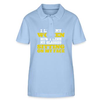 Women sitting on my face a provocative - Stanley/Stella Women’s Organic Polo Shirt ELLISER - sky blue - Front - Luana (180cm)