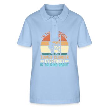 Industriekletterer Tower Climber Industrieklettern - Stanley/Stella Frauen Bio-Poloshirt ELLISER - sky Blue - Vorne - Luana (180cm)