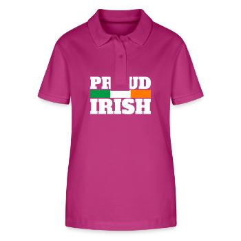 Proud Irish Irland Irische Flagge Stolzer Ire - Stanley/Stella Frauen Bio-Poloshirt ELLISER - Orchidee - Vorne - Luana (180cm)