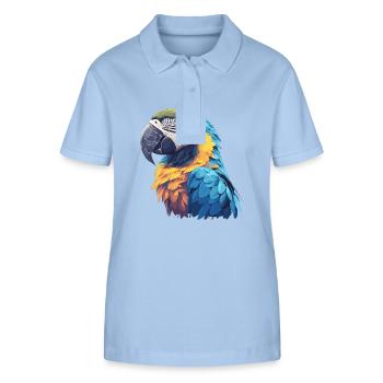 L’ère de l’ara - Polo bio ELLISER Stanley/Stella Femme - bleu ciel - Devant - Luana (180cm)