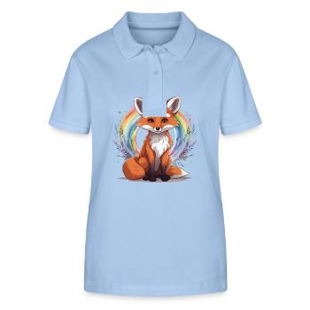 Regenbogen Fuchs Füchse Füchsin Kind - Stanley/Stella Frauen Bio-Poloshirt ELLISER - sky Blue - Vorne - Luana (180cm)