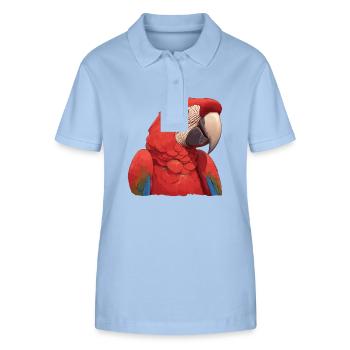 L’ère de l’ara - Polo bio ELLISER Stanley/Stella Femme - bleu ciel - Devant - Luana (180cm)