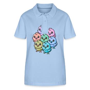 Baby chick child children Easter Happy Easter - Stanley/Stella Women’s Organic Polo Shirt ELLISER - sky blue - Front - Luana (180cm)
