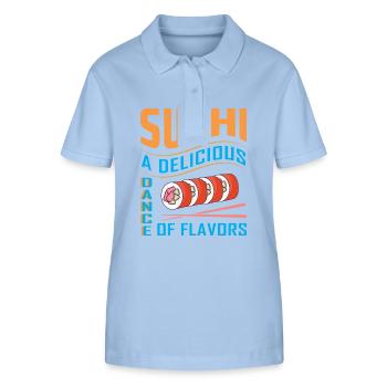 Sushi Japan Essen Sushi-Mahlzeit - Stanley/Stella Frauen Bio-Poloshirt ELLISER - sky Blue - Vorne - Luana (180cm)