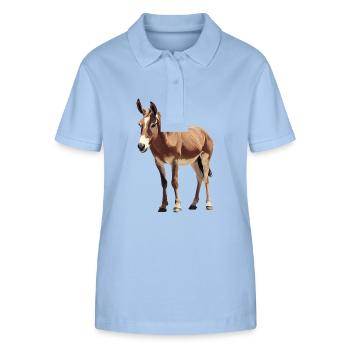 Maultiere Maultier - Stanley/Stella Frauen Bio-Poloshirt ELLISER - sky Blue - Vorne - Luana (180cm)