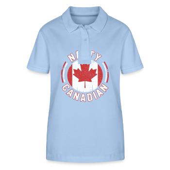 Méchant Canadien Drôle Canada Érable Coups de Coude - Polo bio ELLISER Stanley/Stella Femme - bleu ciel - Devant - Luana (180cm)
