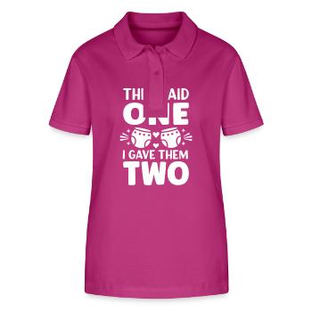 Zwilling Mama Leben Doppelter Ärger Eltern Macht - Stanley/Stella Frauen Bio-Poloshirt ELLISER - Orchidee - Vorne - Luana (180cm)